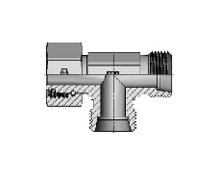 EL-S Swivel Nut Run Tee